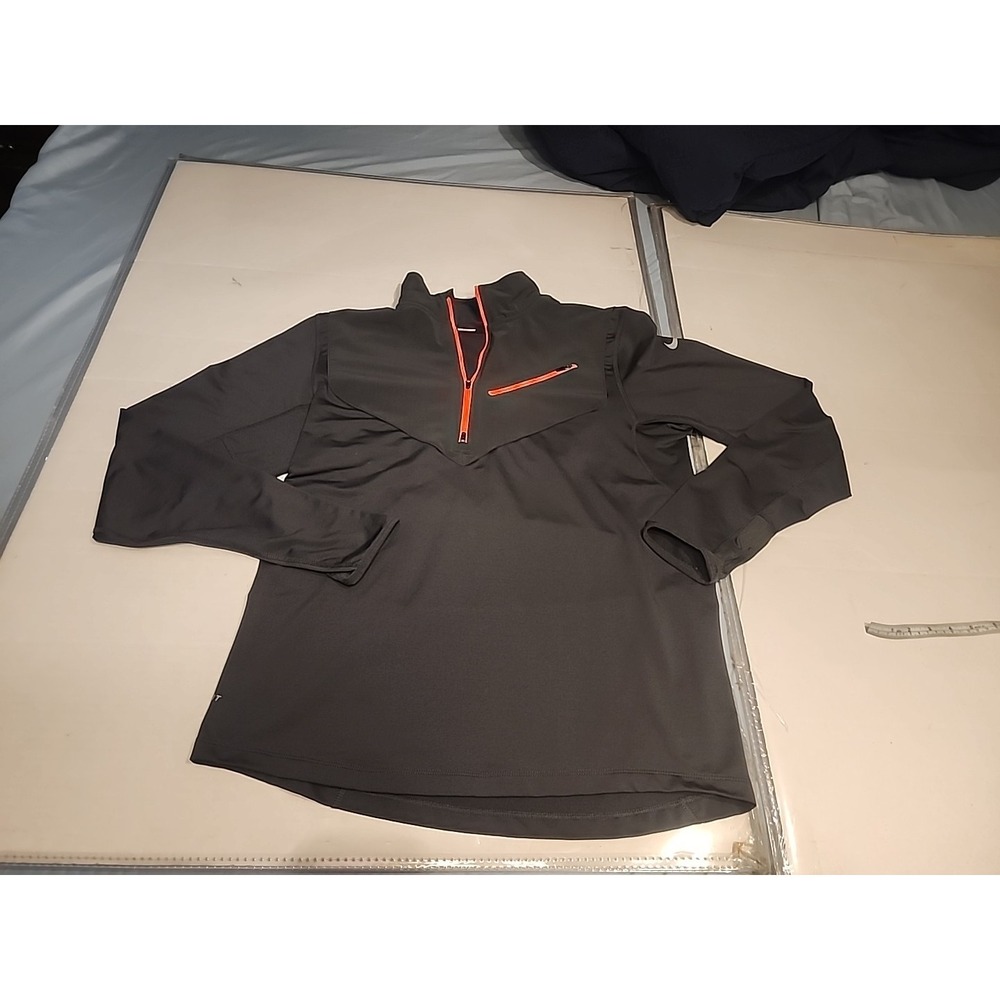 Nike Running Pullover 1/4 Zip  Orange And Dark Grey track jacket size Medium